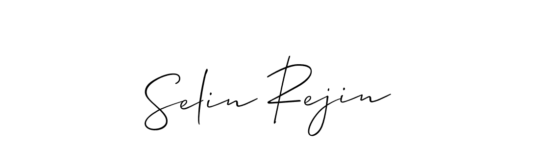 How to make Selin Rejin name signature. Use Allison_Script style for creating short signs online. This is the latest handwritten sign. Selin Rejin signature style 2 images and pictures png