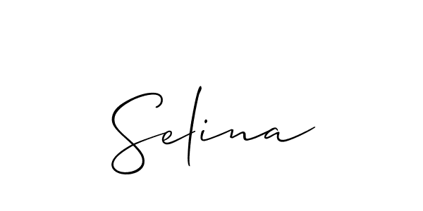You should practise on your own different ways (Allison_Script) to write your name (Selina) in signature. don't let someone else do it for you. Selina signature style 2 images and pictures png