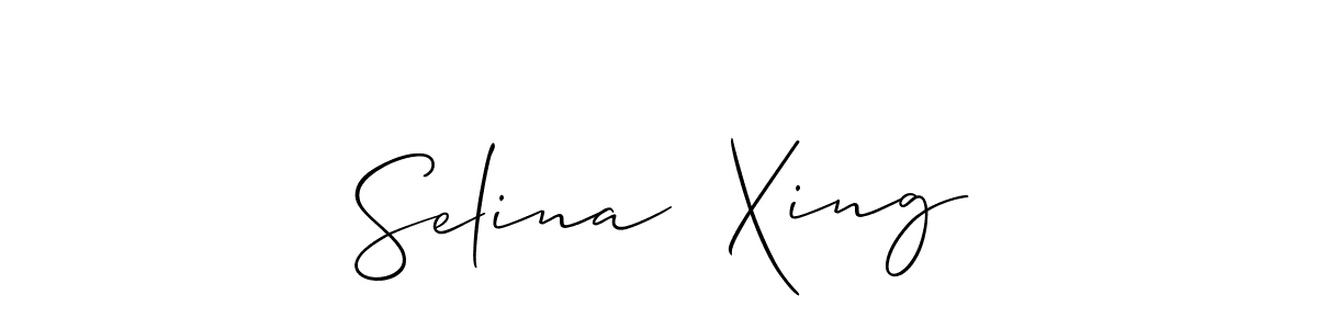 Create a beautiful signature design for name Selina  Xing. With this signature (Allison_Script) fonts, you can make a handwritten signature for free. Selina  Xing signature style 2 images and pictures png