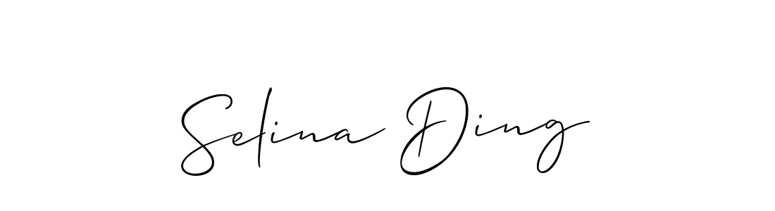 Similarly Allison_Script is the best handwritten signature design. Signature creator online .You can use it as an online autograph creator for name Selina Ding. Selina Ding signature style 2 images and pictures png