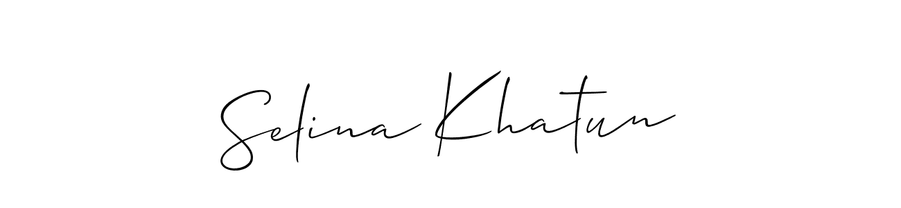 Selina Khatun stylish signature style. Best Handwritten Sign (Allison_Script) for my name. Handwritten Signature Collection Ideas for my name Selina Khatun. Selina Khatun signature style 2 images and pictures png