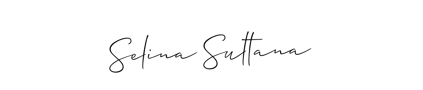 You should practise on your own different ways (Allison_Script) to write your name (Selina Sultana) in signature. don't let someone else do it for you. Selina Sultana signature style 2 images and pictures png