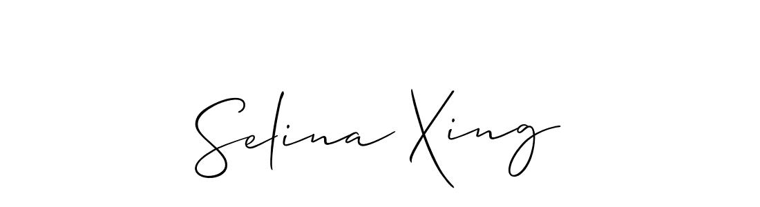 Design your own signature with our free online signature maker. With this signature software, you can create a handwritten (Allison_Script) signature for name Selina Xing. Selina Xing signature style 2 images and pictures png