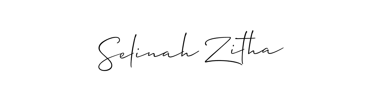 Allison_Script is a professional signature style that is perfect for those who want to add a touch of class to their signature. It is also a great choice for those who want to make their signature more unique. Get Selinah Zitha name to fancy signature for free. Selinah Zitha signature style 2 images and pictures png