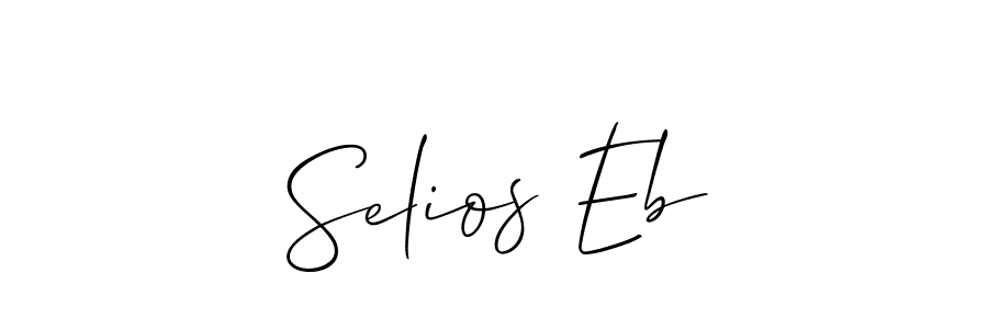 You should practise on your own different ways (Allison_Script) to write your name (Selios Eb) in signature. don't let someone else do it for you. Selios Eb signature style 2 images and pictures png