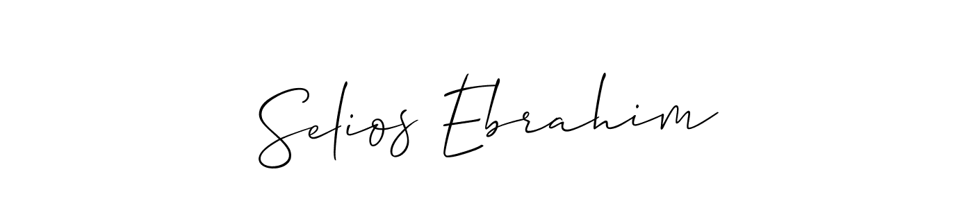 How to make Selios Ebrahim signature? Allison_Script is a professional autograph style. Create handwritten signature for Selios Ebrahim name. Selios Ebrahim signature style 2 images and pictures png