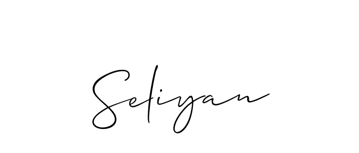 Similarly Allison_Script is the best handwritten signature design. Signature creator online .You can use it as an online autograph creator for name Seliyan. Seliyan signature style 2 images and pictures png