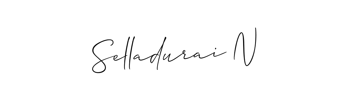 Design your own signature with our free online signature maker. With this signature software, you can create a handwritten (Allison_Script) signature for name Selladurai N. Selladurai N signature style 2 images and pictures png