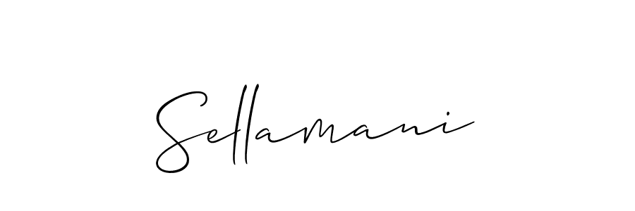 if you are searching for the best signature style for your name Sellamani. so please give up your signature search. here we have designed multiple signature styles  using Allison_Script. Sellamani signature style 2 images and pictures png