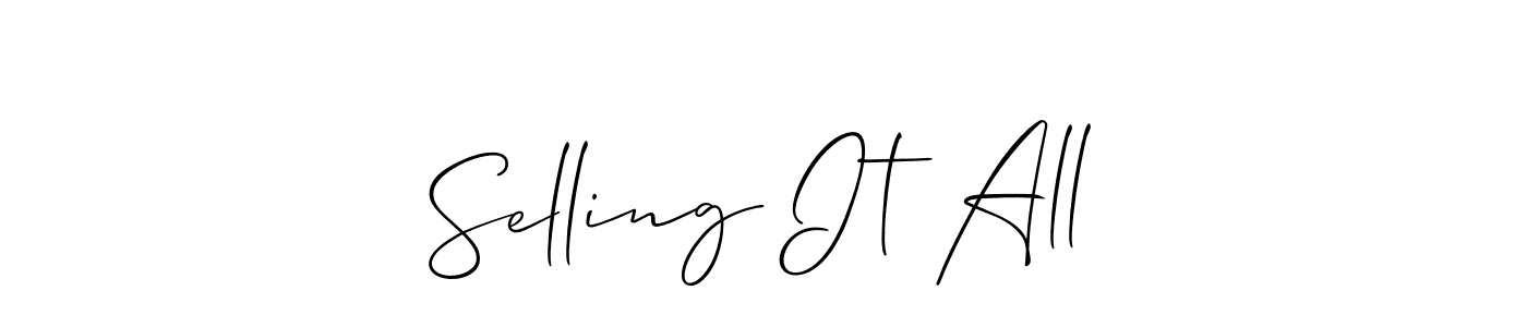 This is the best signature style for the Selling It All name. Also you like these signature font (Allison_Script). Mix name signature. Selling It All signature style 2 images and pictures png