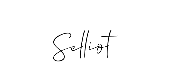 How to make Selliot signature? Allison_Script is a professional autograph style. Create handwritten signature for Selliot name. Selliot signature style 2 images and pictures png