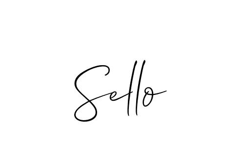 The best way (Allison_Script) to make a short signature is to pick only two or three words in your name. The name Sello include a total of six letters. For converting this name. Sello signature style 2 images and pictures png