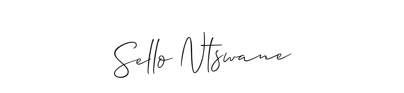 Allison_Script is a professional signature style that is perfect for those who want to add a touch of class to their signature. It is also a great choice for those who want to make their signature more unique. Get Sello Ntswane name to fancy signature for free. Sello Ntswane signature style 2 images and pictures png