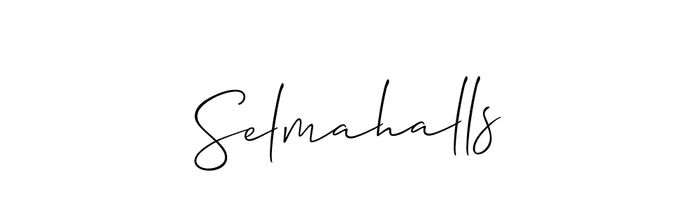 How to Draw Selmahalls signature style? Allison_Script is a latest design signature styles for name Selmahalls. Selmahalls signature style 2 images and pictures png