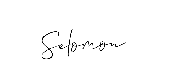 Create a beautiful signature design for name Selomon. With this signature (Allison_Script) fonts, you can make a handwritten signature for free. Selomon signature style 2 images and pictures png