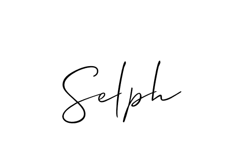 It looks lik you need a new signature style for name Selph. Design unique handwritten (Allison_Script) signature with our free signature maker in just a few clicks. Selph signature style 2 images and pictures png