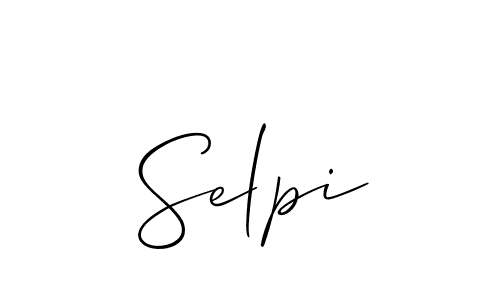 Best and Professional Signature Style for Selpi. Allison_Script Best Signature Style Collection. Selpi signature style 2 images and pictures png