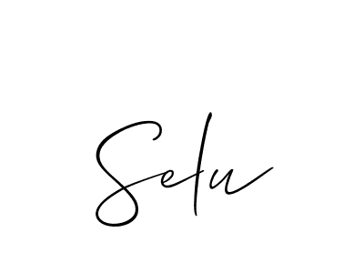 if you are searching for the best signature style for your name Selu. so please give up your signature search. here we have designed multiple signature styles  using Allison_Script. Selu signature style 2 images and pictures png