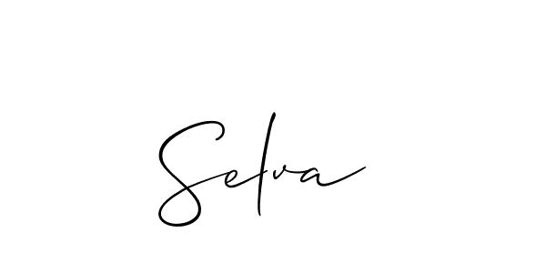 You should practise on your own different ways (Allison_Script) to write your name (Selva ) in signature. don't let someone else do it for you. Selva  signature style 2 images and pictures png