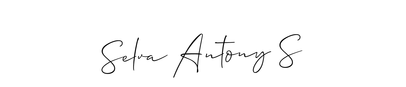 Use a signature maker to create a handwritten signature online. With this signature software, you can design (Allison_Script) your own signature for name Selva Antony S. Selva Antony S signature style 2 images and pictures png