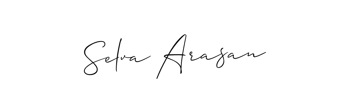 Design your own signature with our free online signature maker. With this signature software, you can create a handwritten (Allison_Script) signature for name Selva Arasan. Selva Arasan signature style 2 images and pictures png