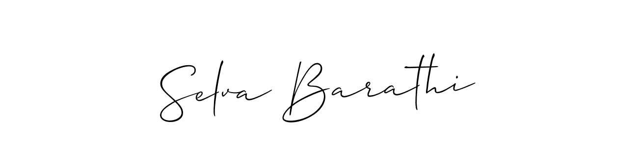 You should practise on your own different ways (Allison_Script) to write your name (Selva Barathi) in signature. don't let someone else do it for you. Selva Barathi signature style 2 images and pictures png