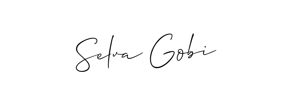 It looks lik you need a new signature style for name Selva Gobi. Design unique handwritten (Allison_Script) signature with our free signature maker in just a few clicks. Selva Gobi signature style 2 images and pictures png