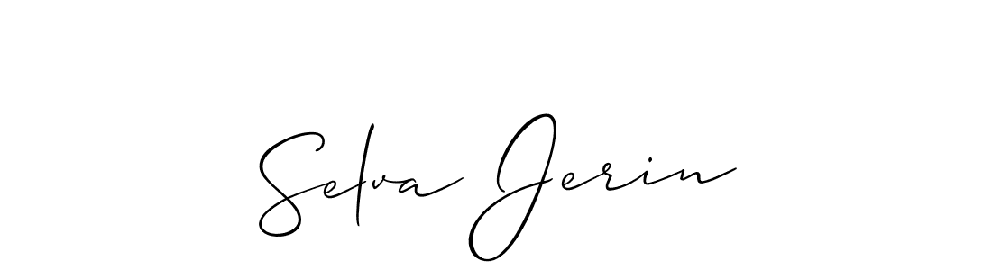 Make a beautiful signature design for name Selva Jerin. With this signature (Allison_Script) style, you can create a handwritten signature for free. Selva Jerin signature style 2 images and pictures png