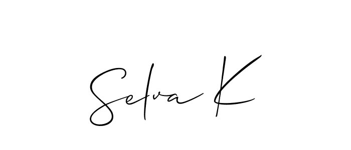 Make a short Selva K signature style. Manage your documents anywhere anytime using Allison_Script. Create and add eSignatures, submit forms, share and send files easily. Selva K signature style 2 images and pictures png