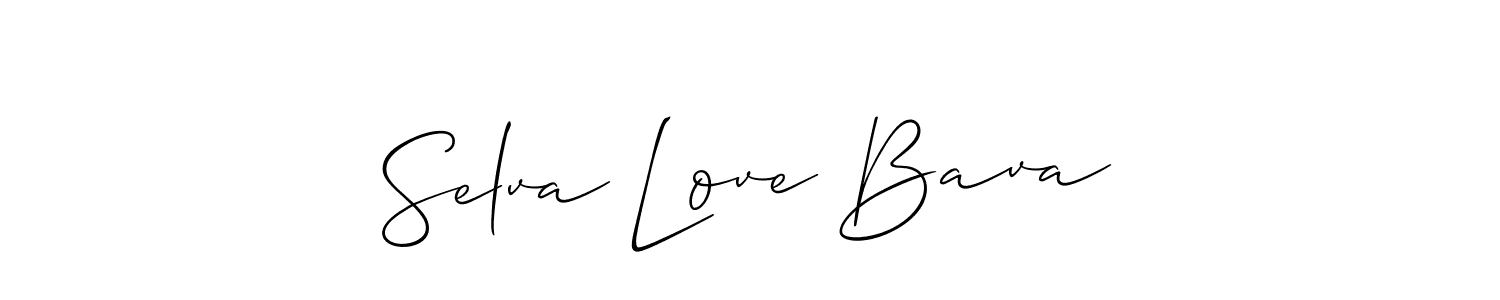Once you've used our free online signature maker to create your best signature Allison_Script style, it's time to enjoy all of the benefits that Selva Love Bava name signing documents. Selva Love Bava signature style 2 images and pictures png