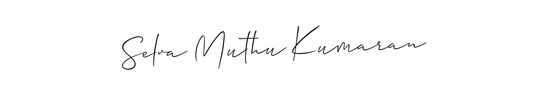 Create a beautiful signature design for name Selva Muthu Kumaran. With this signature (Allison_Script) fonts, you can make a handwritten signature for free. Selva Muthu Kumaran signature style 2 images and pictures png
