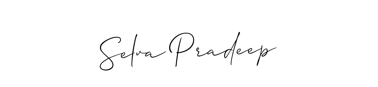 Create a beautiful signature design for name Selva Pradeep. With this signature (Allison_Script) fonts, you can make a handwritten signature for free. Selva Pradeep signature style 2 images and pictures png