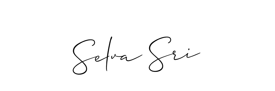 Also we have Selva Sri name is the best signature style. Create professional handwritten signature collection using Allison_Script autograph style. Selva Sri signature style 2 images and pictures png