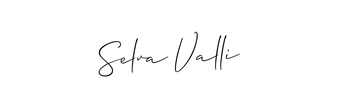 Once you've used our free online signature maker to create your best signature Allison_Script style, it's time to enjoy all of the benefits that Selva Valli name signing documents. Selva Valli signature style 2 images and pictures png