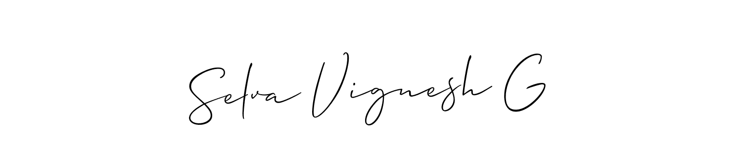 You can use this online signature creator to create a handwritten signature for the name Selva Vignesh G. This is the best online autograph maker. Selva Vignesh G signature style 2 images and pictures png
