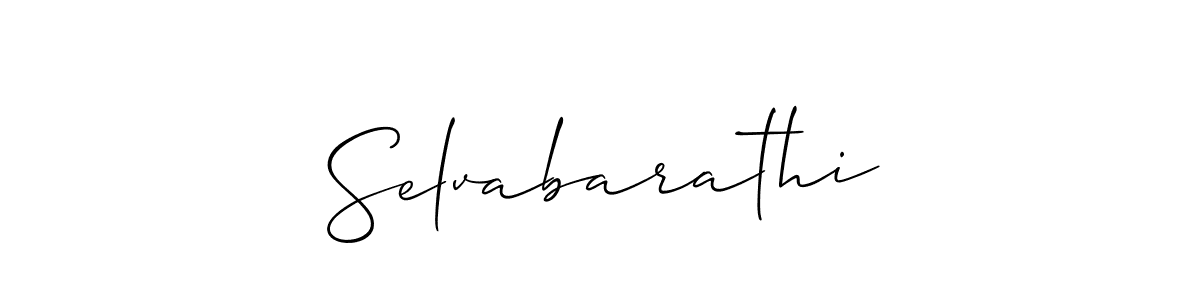 The best way (Allison_Script) to make a short signature is to pick only two or three words in your name. The name Selvabarathi include a total of six letters. For converting this name. Selvabarathi signature style 2 images and pictures png