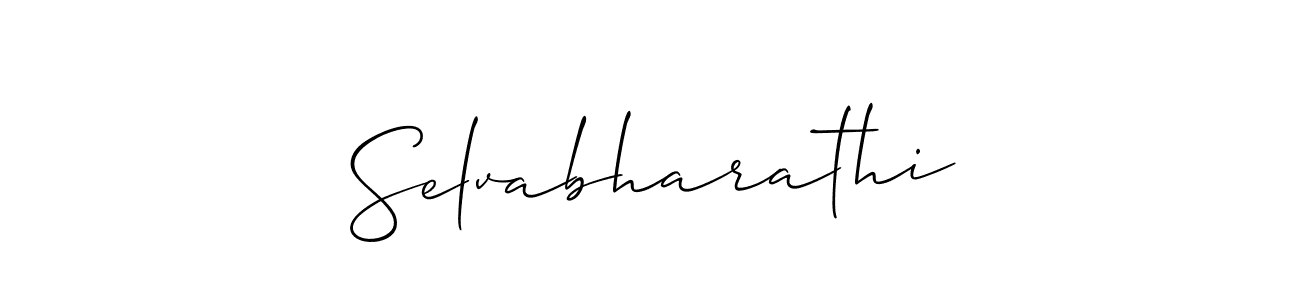 Use a signature maker to create a handwritten signature online. With this signature software, you can design (Allison_Script) your own signature for name Selvabharathi. Selvabharathi signature style 2 images and pictures png