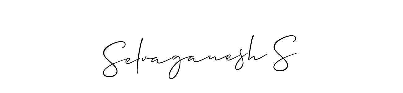 How to make Selvaganesh S name signature. Use Allison_Script style for creating short signs online. This is the latest handwritten sign. Selvaganesh S signature style 2 images and pictures png