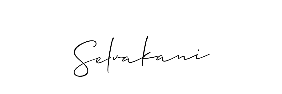 Also You can easily find your signature by using the search form. We will create Selvakani name handwritten signature images for you free of cost using Allison_Script sign style. Selvakani signature style 2 images and pictures png