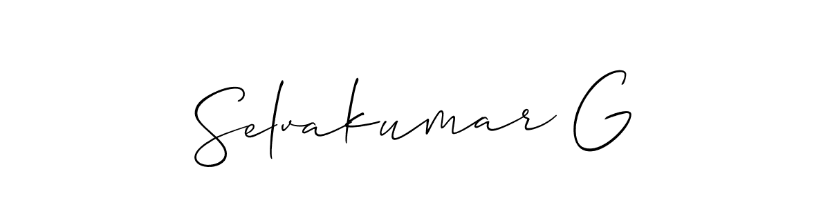 Design your own signature with our free online signature maker. With this signature software, you can create a handwritten (Allison_Script) signature for name Selvakumar G. Selvakumar G signature style 2 images and pictures png
