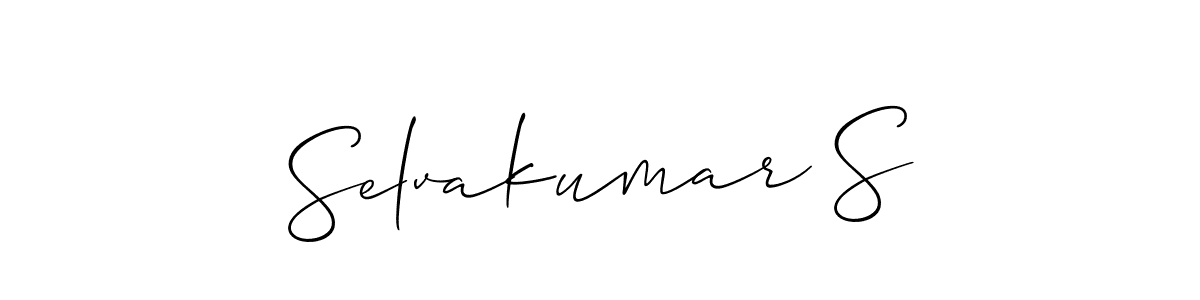 Make a short Selvakumar S signature style. Manage your documents anywhere anytime using Allison_Script. Create and add eSignatures, submit forms, share and send files easily. Selvakumar S signature style 2 images and pictures png
