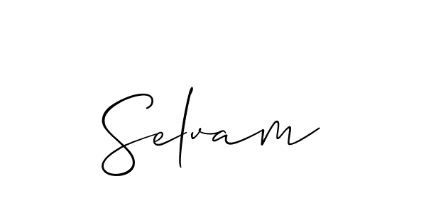 Selvam stylish signature style. Best Handwritten Sign (Allison_Script) for my name. Handwritten Signature Collection Ideas for my name Selvam. Selvam signature style 2 images and pictures png