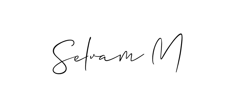 Make a short Selvam M signature style. Manage your documents anywhere anytime using Allison_Script. Create and add eSignatures, submit forms, share and send files easily. Selvam M signature style 2 images and pictures png