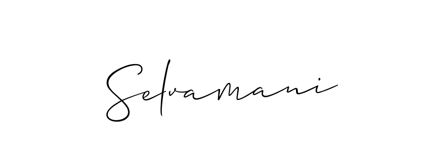 Use a signature maker to create a handwritten signature online. With this signature software, you can design (Allison_Script) your own signature for name Selvamani. Selvamani signature style 2 images and pictures png