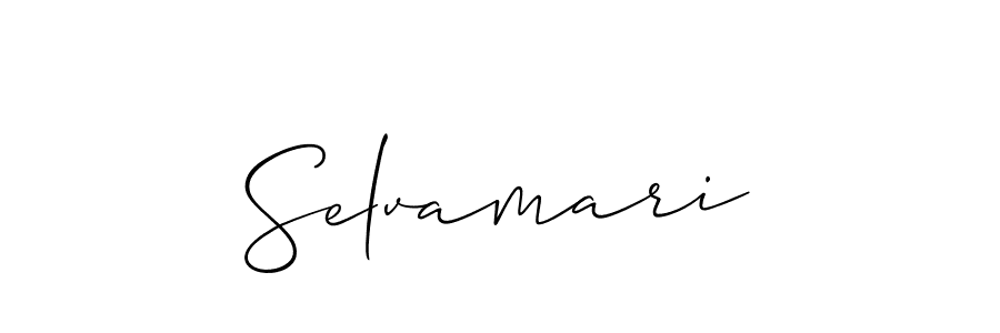 Selvamari stylish signature style. Best Handwritten Sign (Allison_Script) for my name. Handwritten Signature Collection Ideas for my name Selvamari. Selvamari signature style 2 images and pictures png