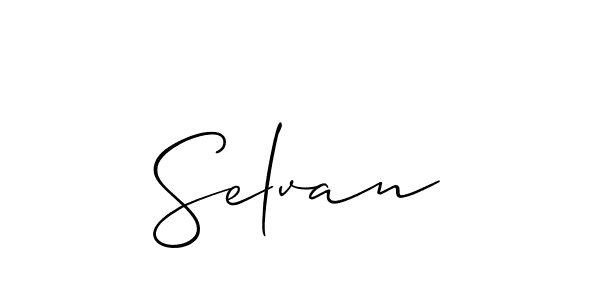 Create a beautiful signature design for name Selvan. With this signature (Allison_Script) fonts, you can make a handwritten signature for free. Selvan signature style 2 images and pictures png