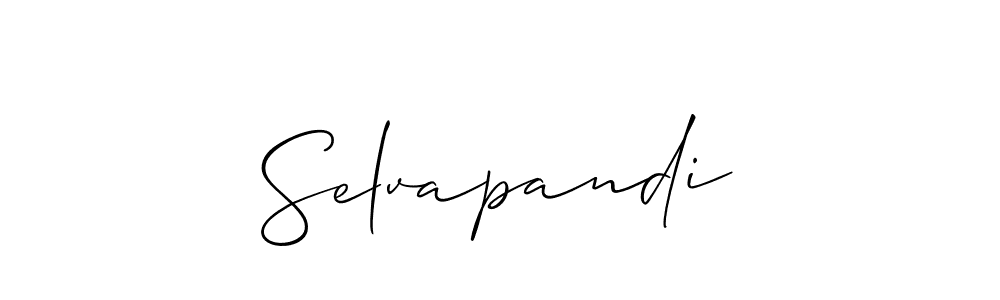 How to make Selvapandi name signature. Use Allison_Script style for creating short signs online. This is the latest handwritten sign. Selvapandi signature style 2 images and pictures png