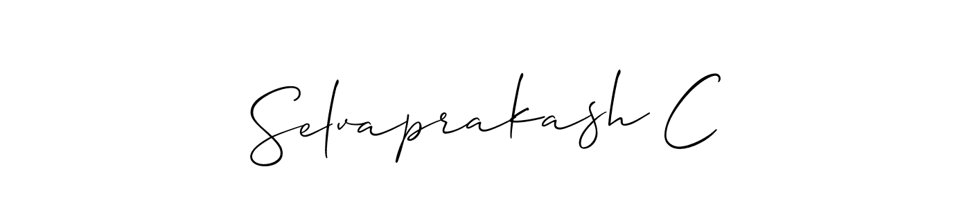 How to Draw Selvaprakash C signature style? Allison_Script is a latest design signature styles for name Selvaprakash C. Selvaprakash C signature style 2 images and pictures png