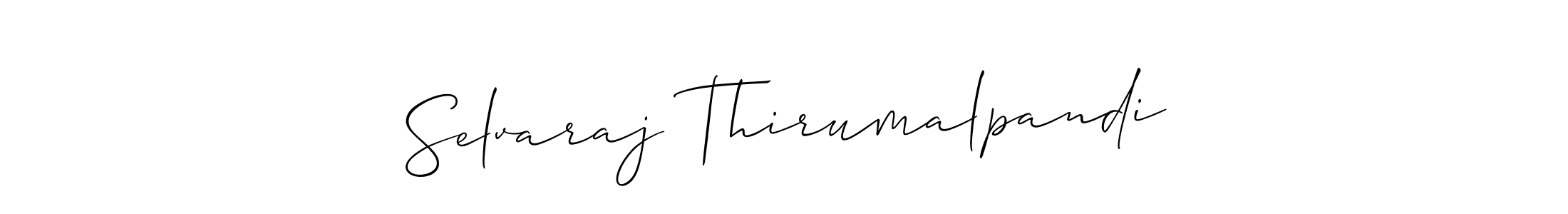 Also we have Selvaraj Thirumalpandi name is the best signature style. Create professional handwritten signature collection using Allison_Script autograph style. Selvaraj Thirumalpandi signature style 2 images and pictures png