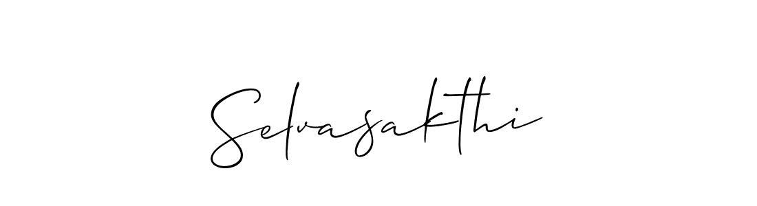 Design your own signature with our free online signature maker. With this signature software, you can create a handwritten (Allison_Script) signature for name Selvasakthi. Selvasakthi signature style 2 images and pictures png